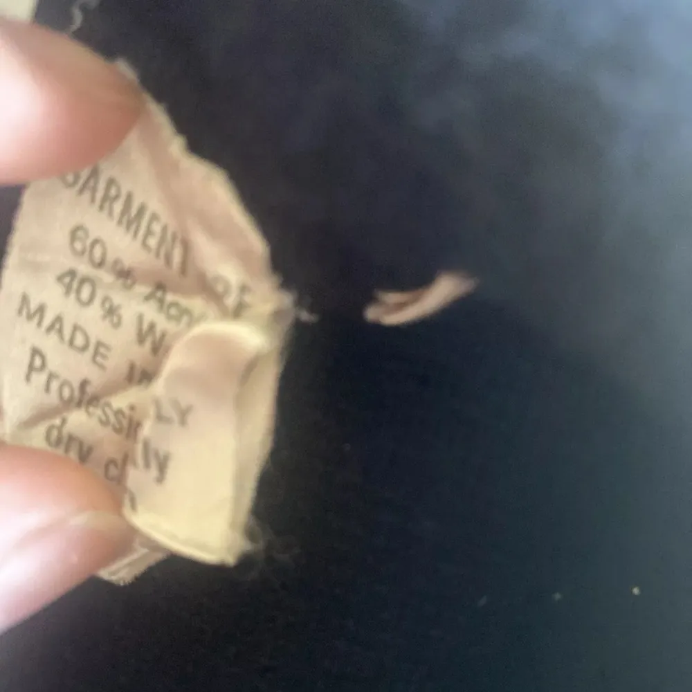 Vintage ULLA WOOL Blend OPEN NECK POLO SWEATER COASTAL Size L Blk Made in Italy Black Size L - Image 3