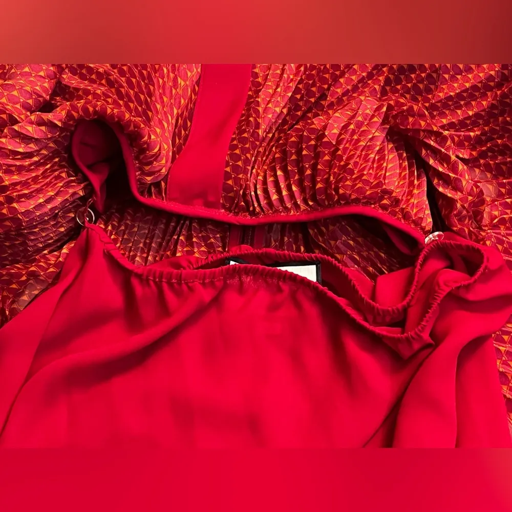 Alexis Salomo V-neck Geo Striped Pleated Maxi Dress - Image 13