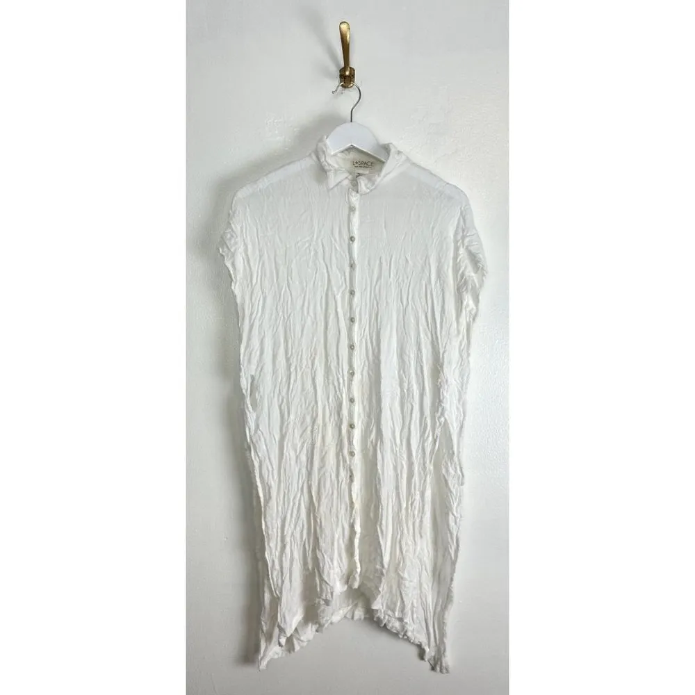 L*SPACE Anita Cover Up in White Size Medium / Large - Image 5