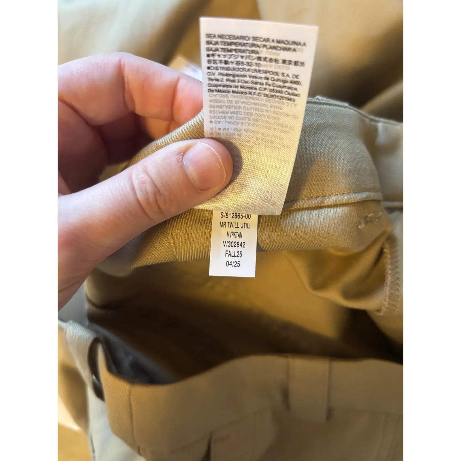 NWT Banana Republic Womens Straight Mid Rise Utility Pant Khaki Size 8 Office - Image 11