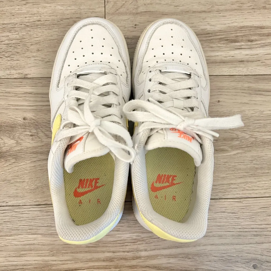 Nike Women's Air Force 1 '07' White Light Citron Size 5 - Image 11