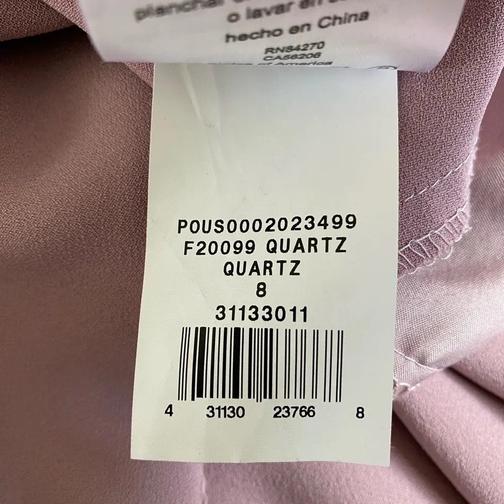 David's Bridal  Dusty Rose One Shoulder Prom Dress - Image 8