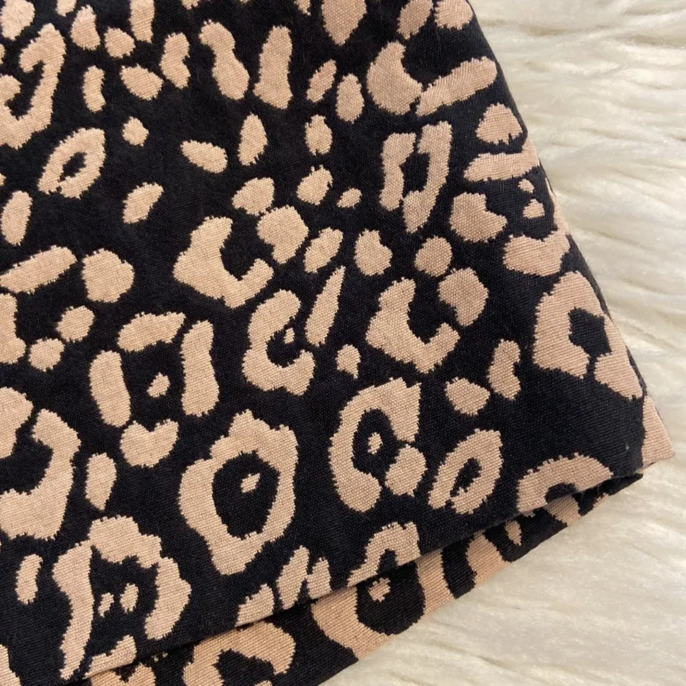 LOFT Brown and Tan Shorts with Leopard Print size 14 brand new inseam 4” - Image 7