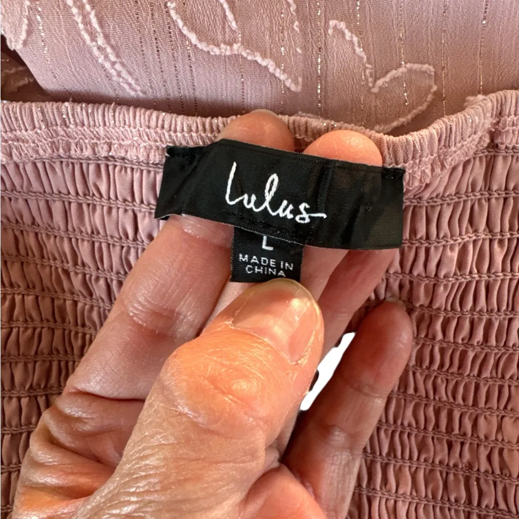 Lulu's‎ Light Pink Floral Midi Dress - Image 9