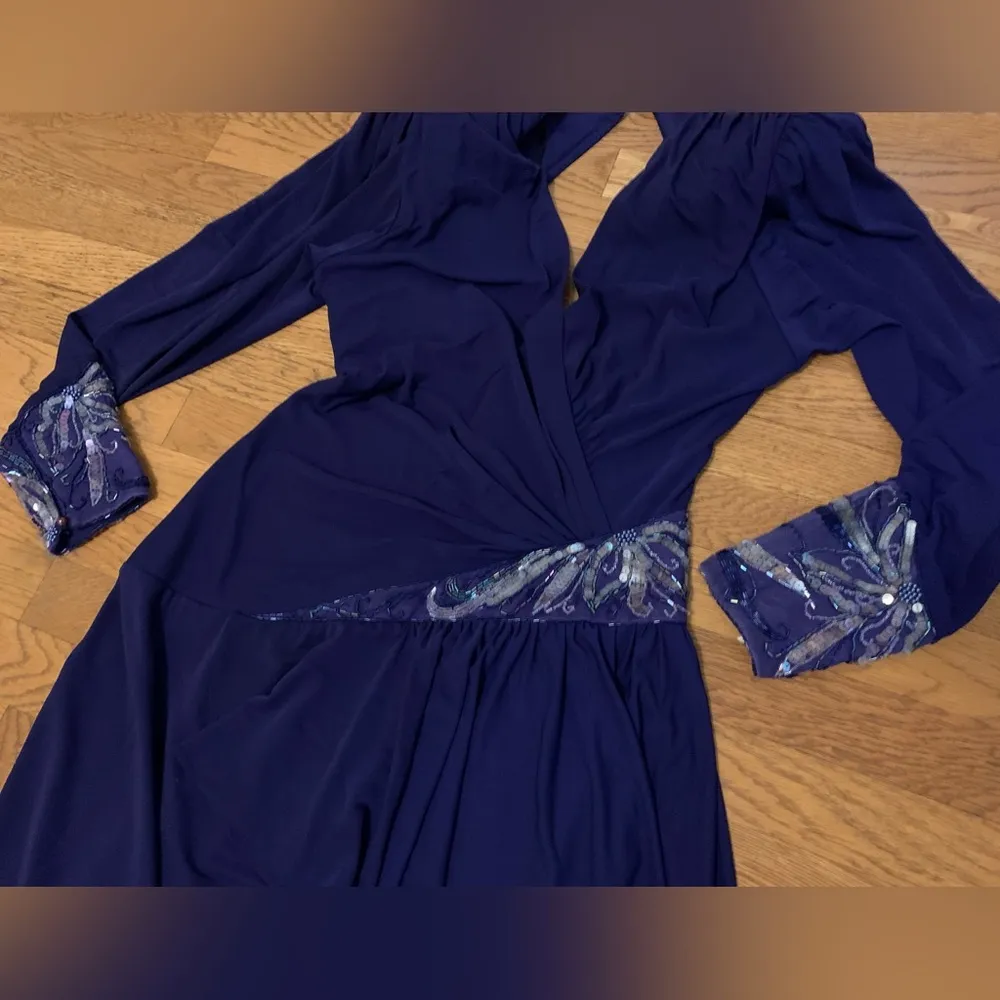 Vintage  open back sequin mid calf dress - Image 12