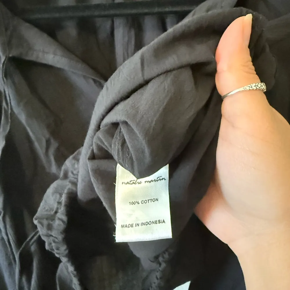 Natalie Martin Womens M Amelia Top 100% Cotton Black Bohemian Festival Summer - Image 4