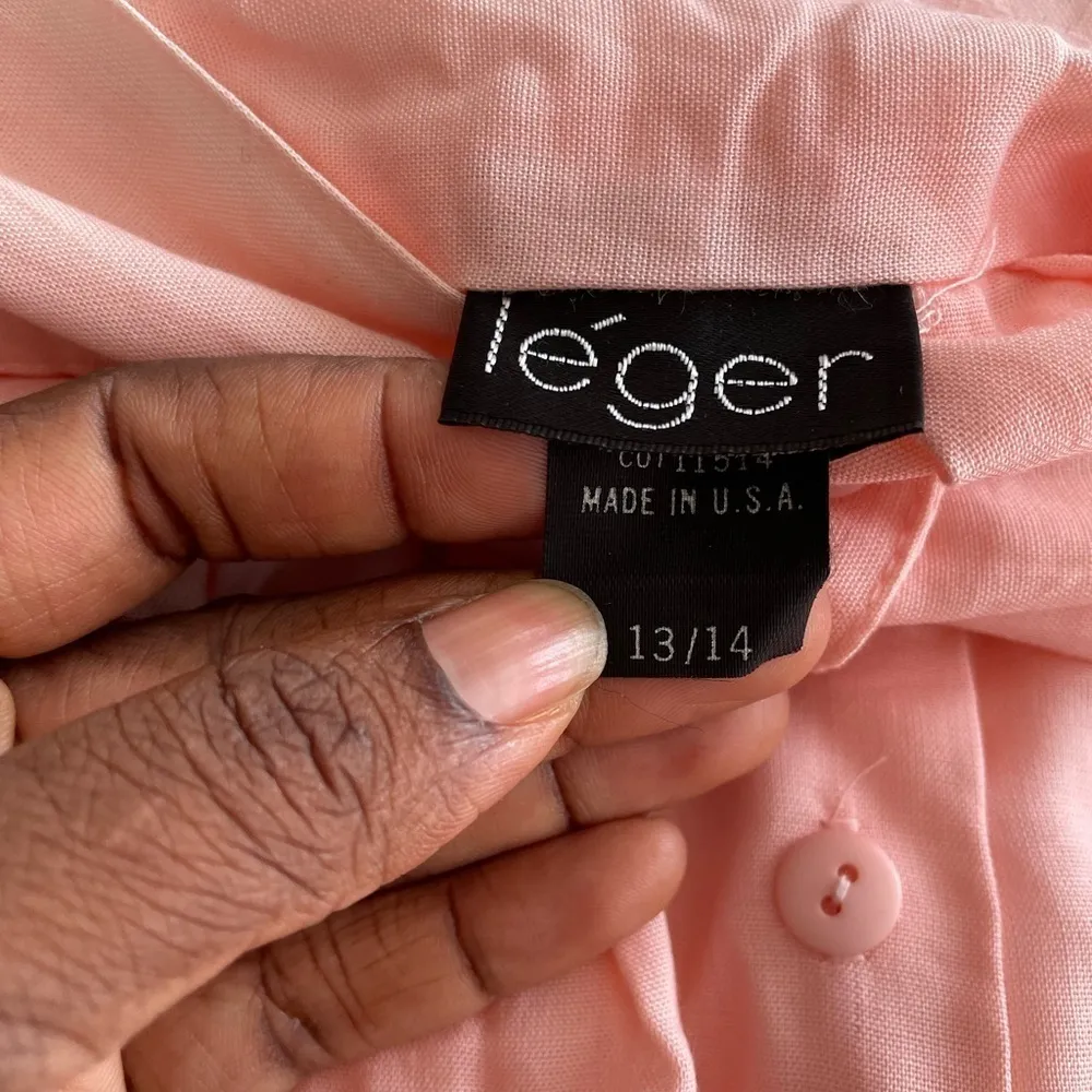 Le’ger Vintage Pleated Skirt Button Up Size 13 - Image 8