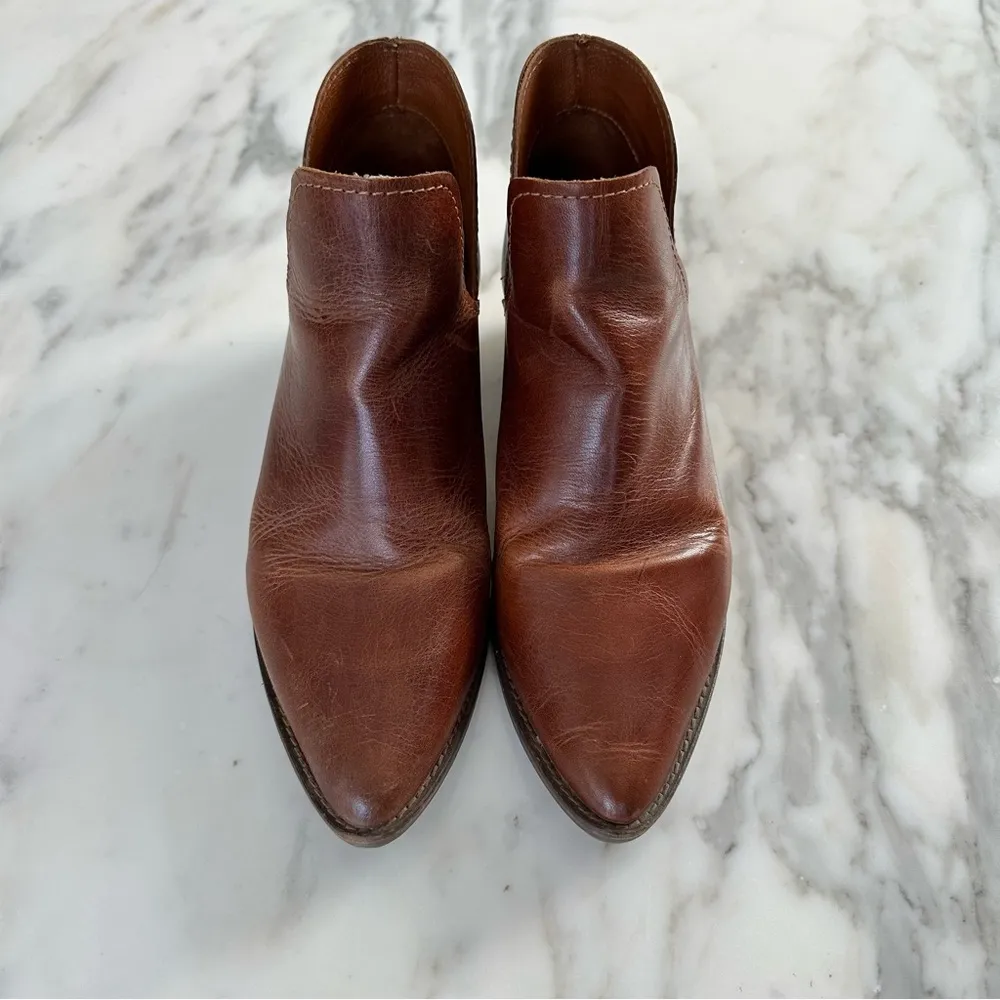 Steve Madden Austin Cognac Leather Ankle Booties • Sz 9 - Image 7