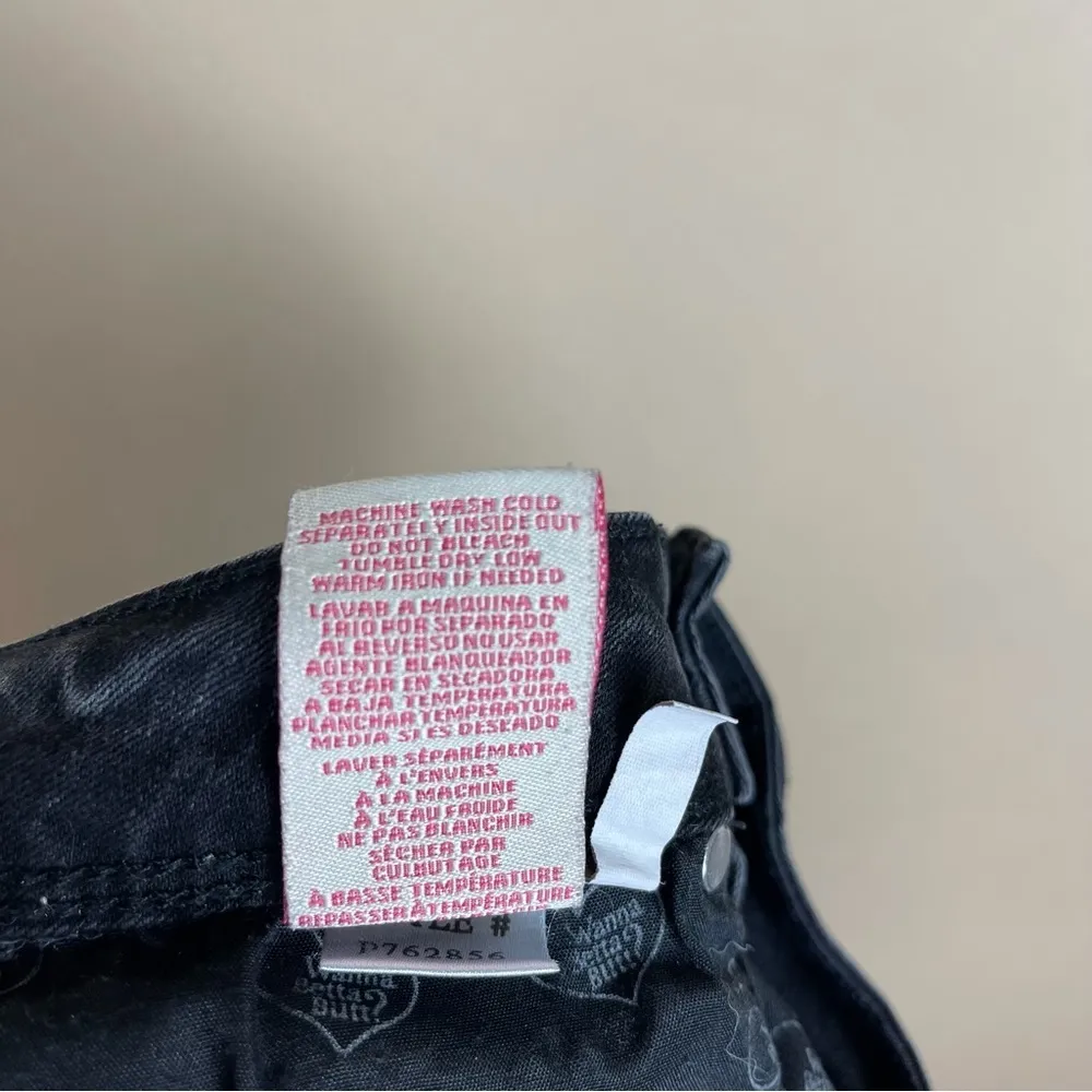 YMI Size 3 Distressed Raw Hem Dark Black Beachy Grunge Skater Streetwear Skinny - Image 10