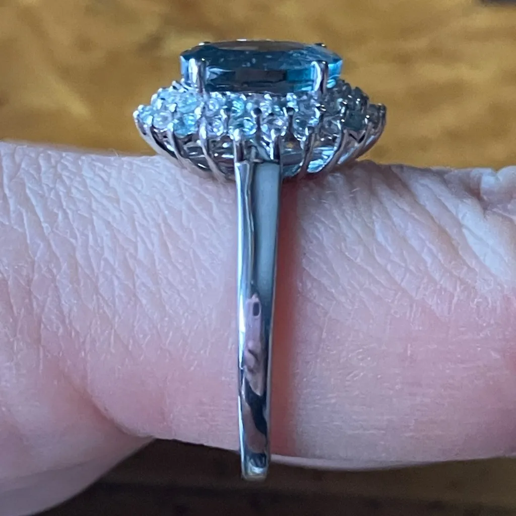 Teal Color Changing Fluorite Sterling Silver Ring Size 9.25 - Image 4