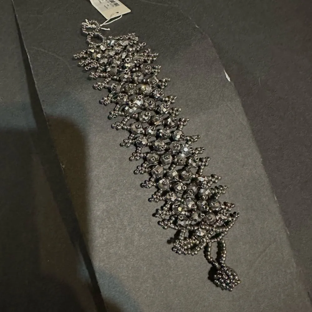 Amrita Singh Black Crystal Beaded Bracelet - Image 6