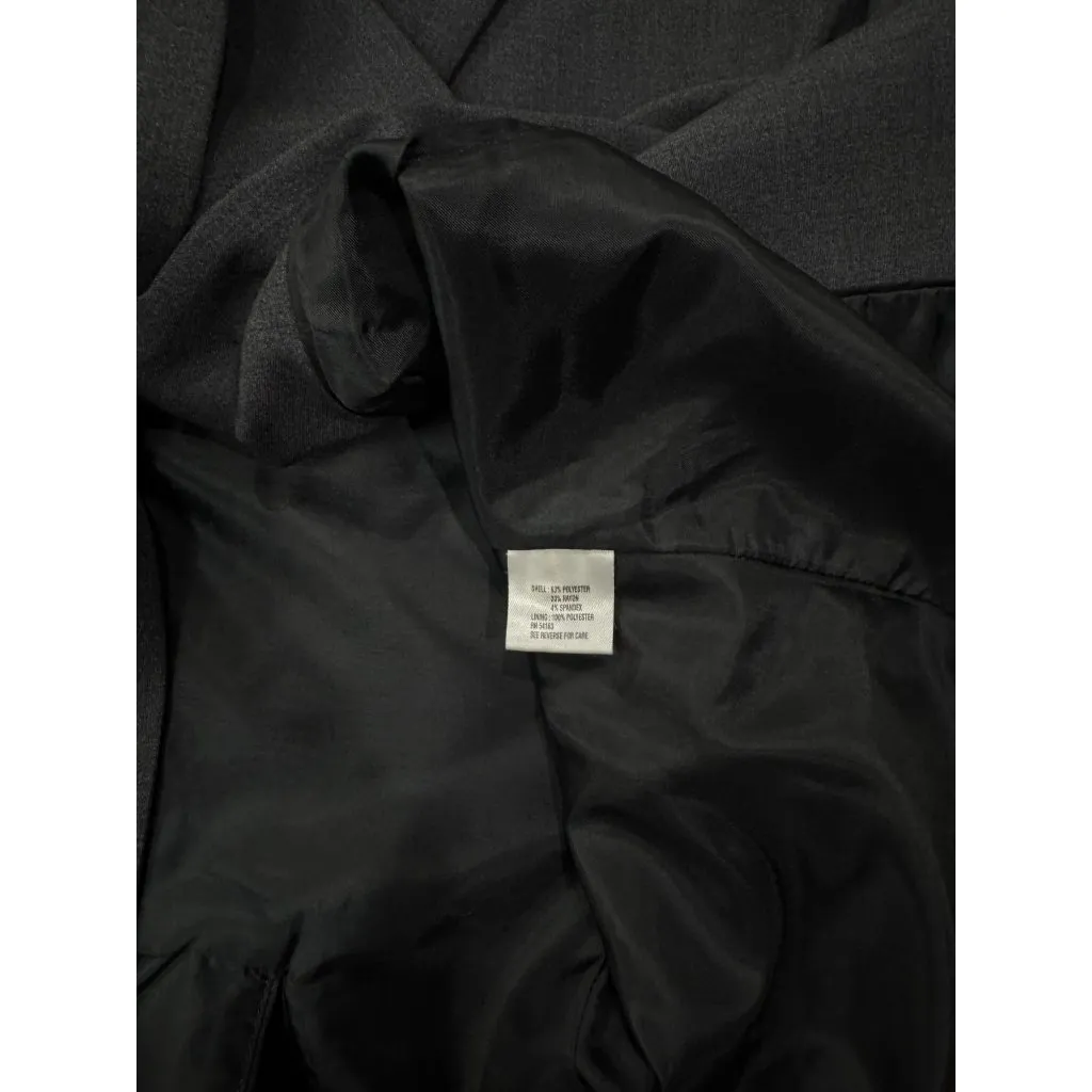 Calvin Klein Womens 8 Gray Stretch Suit Blazer Jacket Winter Chic Classic Office - Image 9