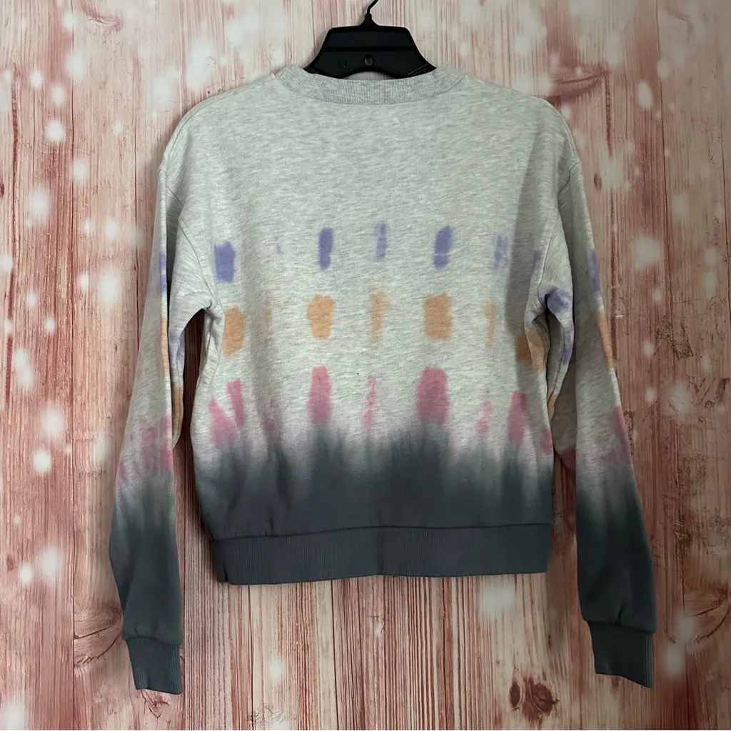 Blank NYC Sweatshirt Women XS Gray Tie Dye Crop Into The Groove NWT - Image 8