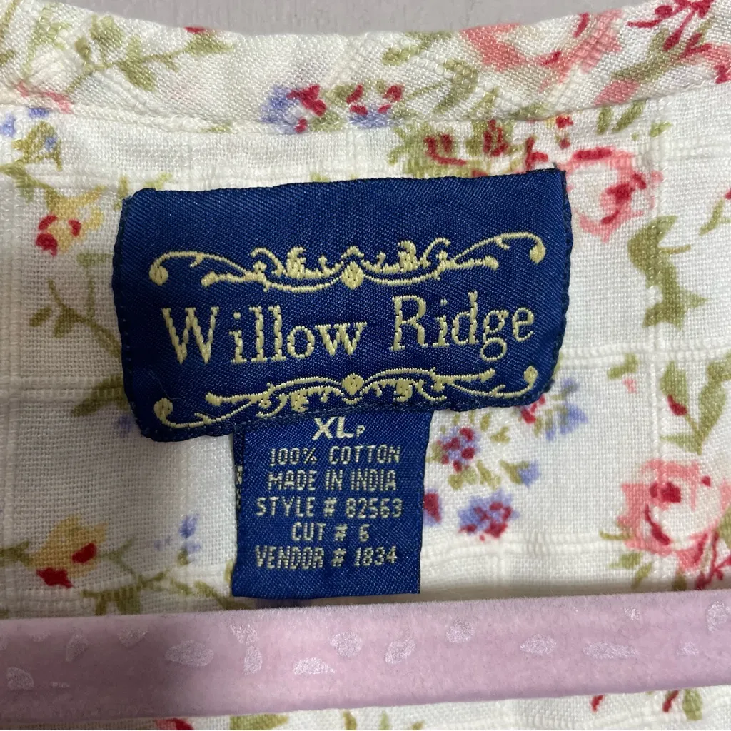 Willow Ridge Vest Basketweave Cutout Floral Cottage Core Vest Vintage Size XL - Image 4