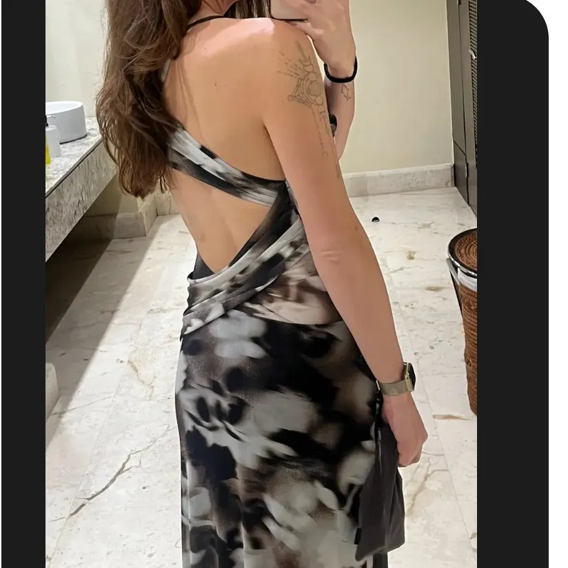 Bec & Bridge Gray Mesh Maxi Dress SIZE 4 Formal Gown Floral Ruched Designer $300 - Image 9