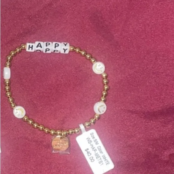 Little Words Project HAPPY gold bracelet - Image 5
