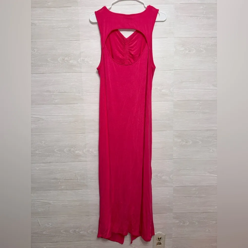 Future Collective Alani Noelle Front Ruched Midi Dress women's size XXL Pink - Image 6