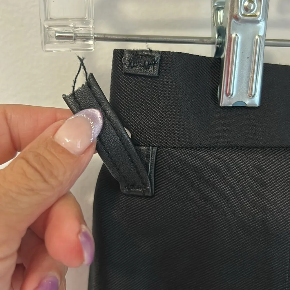 Diesel Black Coated Leather Trim Studded Jogger Pants - Image 9