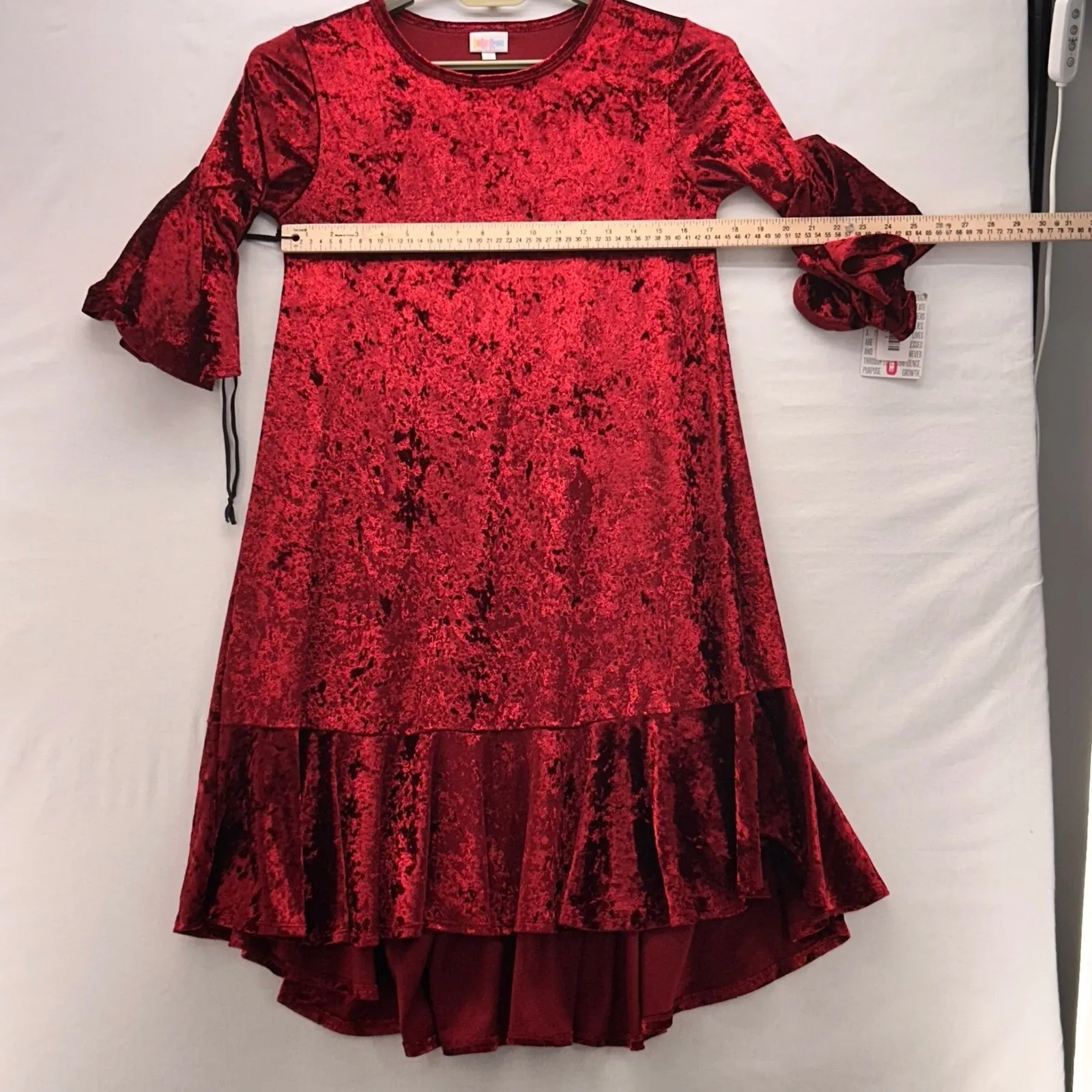 LulaRoe Velvet Dress Red Small - Image 13