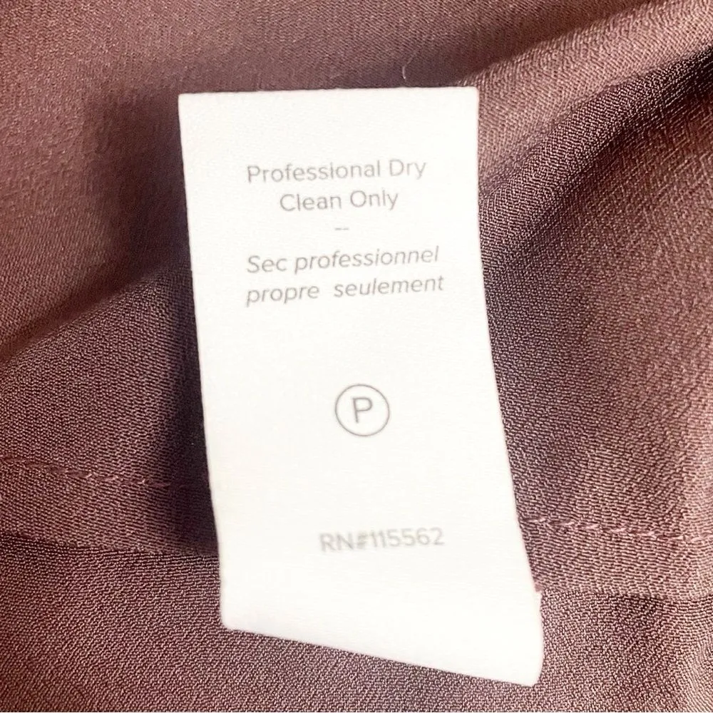 Cinq a Sept Cosette Dress Bell Sleeve Mulberry Pink Lace Overlay Babydoll Size 8 Red - Image 14