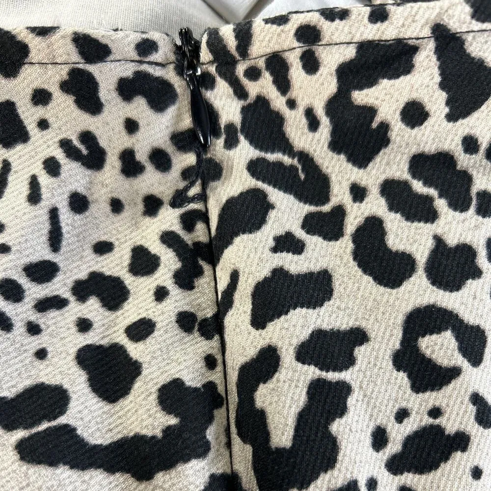 Worthington Women's Side Zip Animal print A line Skirt Lined Size 8 Waist 29 - Image 6