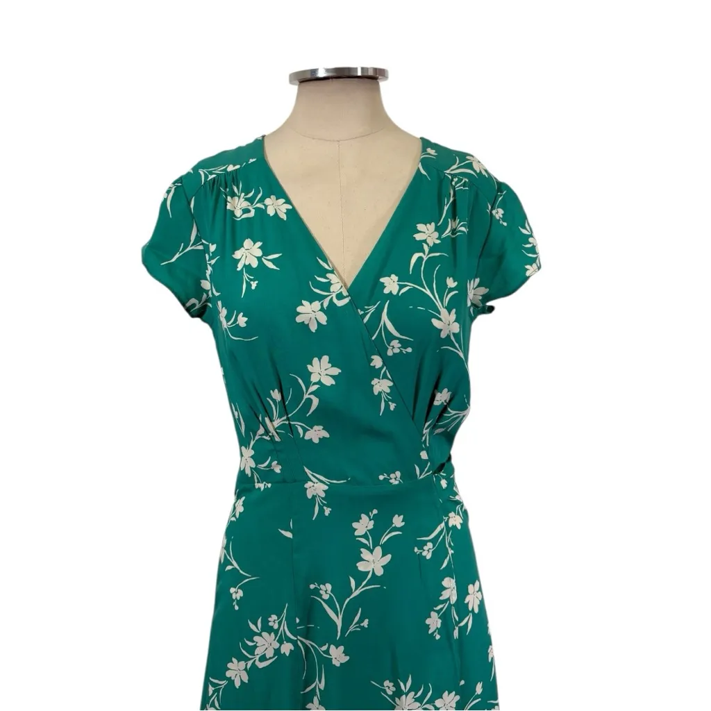 NEW Z Supply Uma Floral Print V neck Short Sleeve Wrap Maxi Dress Size Small - Image 5