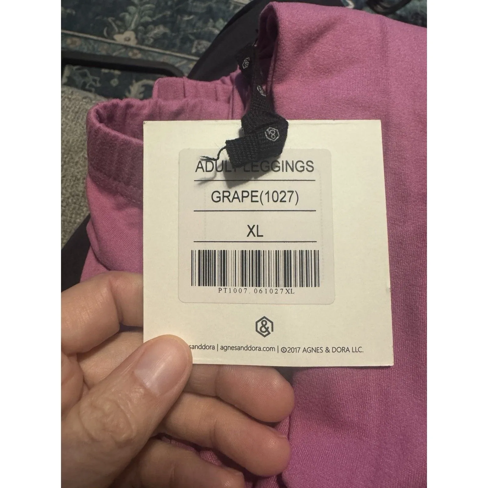 Agnes & Dora Womens Leggings Sz XL Grape High Waist Casual Loungewear Modern - Image 7