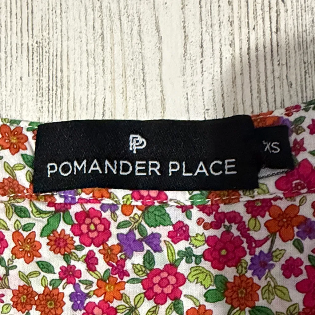 Pomander Place Tuckernuck Kenzo Dress Ditzy Floral Tiered Milkmaid Size XS Pink - Image 7