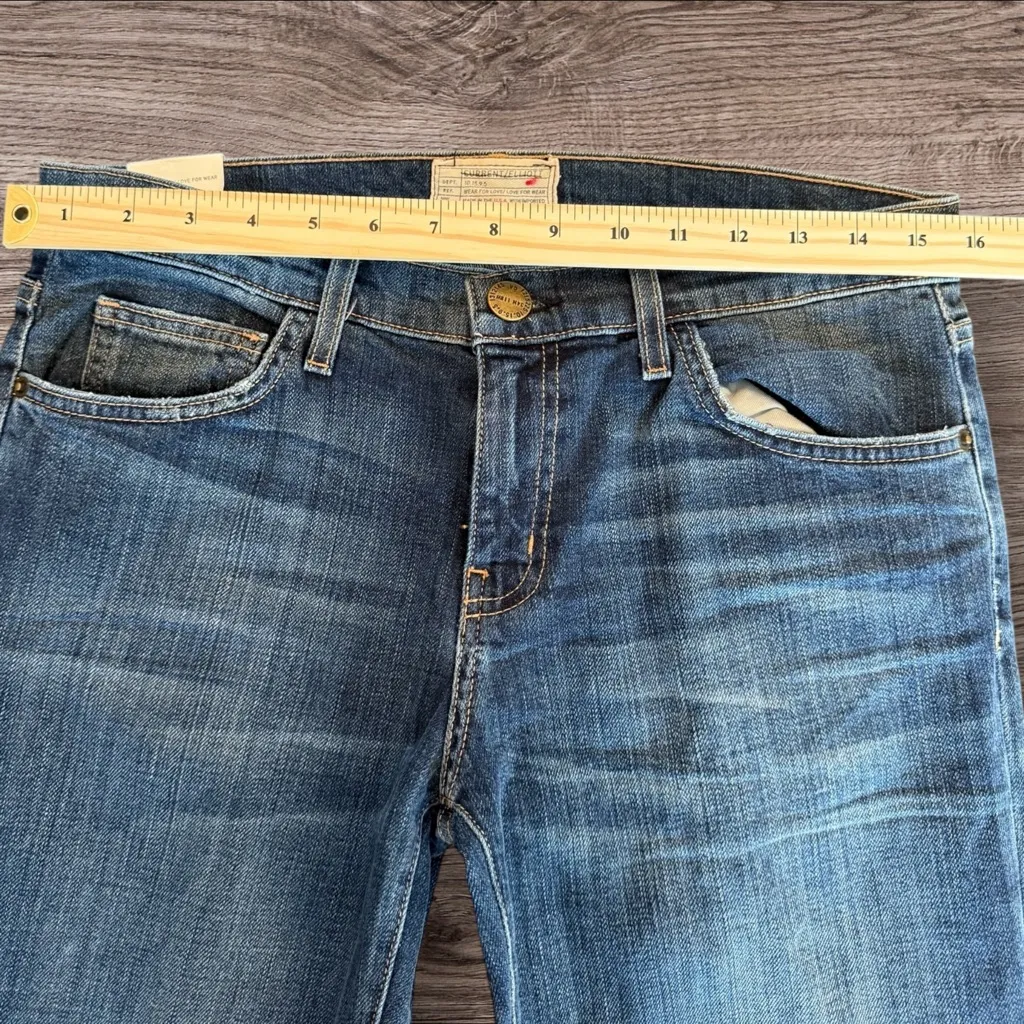 CURRENT/ELLIOTT The Flip Flop Jean in Loved Raw Hem Flare Stretch Denim Size 27 - Image 11