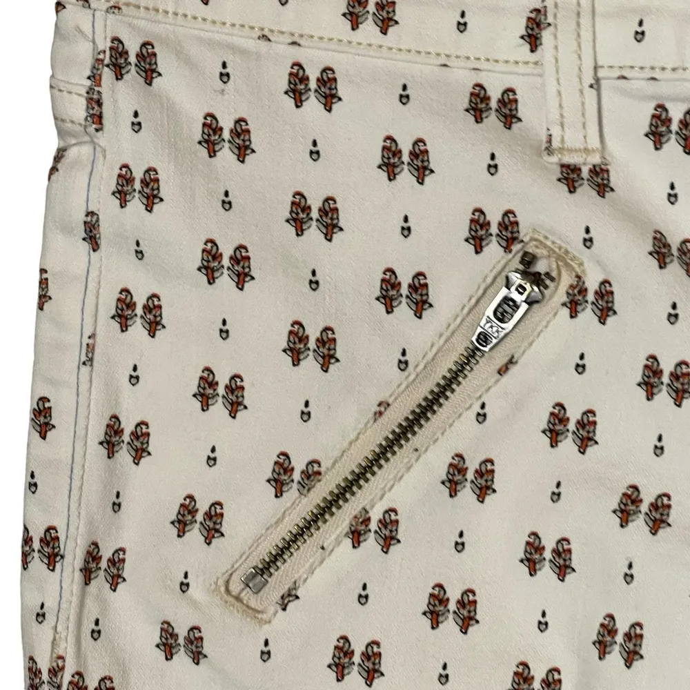 Pilcro & The Letterpress Anthropologie Skinny Ankle Jeans 27 White Flowers 29X27 - Image 5