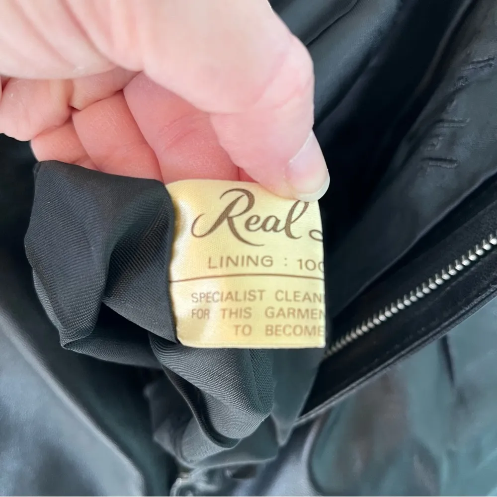 Vintage Suedeclub Pleated Leather Pants Made in England Size 26 S XS Black - Image 5