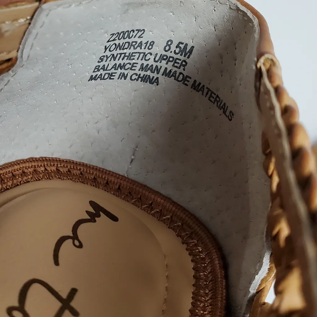 Me Too Yondra18 Tan Woven Basket Slip On Loafers Size 8.5 New - Image 9