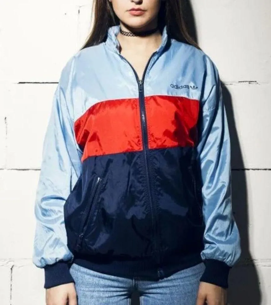 Adidas | M | VINTAGE 90's Zip-Up Hidden Hood Nylon Windbreaker Track Jacket - Image 2
