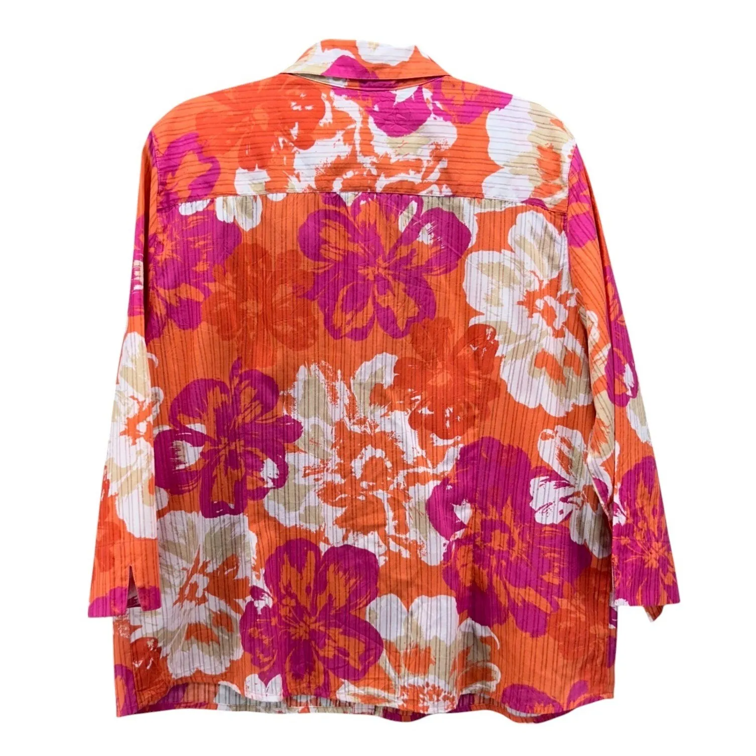 Alfred Dunner Womens Button Up Top Size 16 Tunic Floral Maximalist Eclectic Work - Image 5