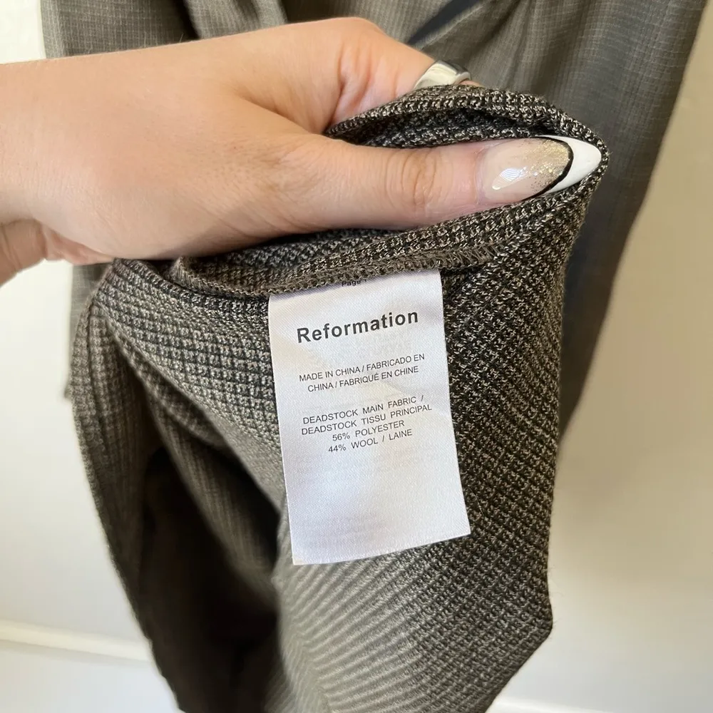 Reformation Stratford Wool Blend Midi Off the Shoulder Dress Size 4 - Image 9