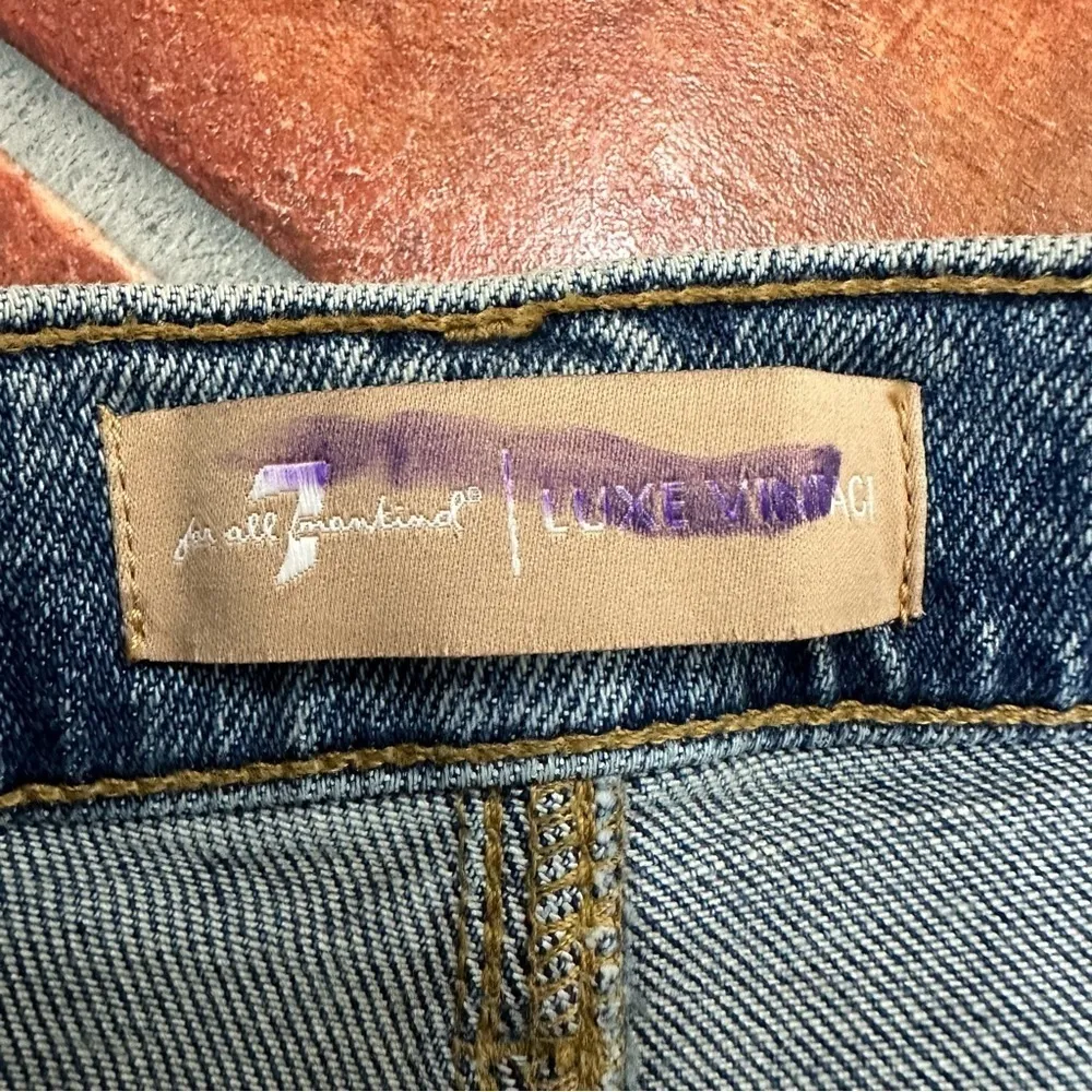 NWT 7FAM Luxe Vintage High Waist Slim Kick Jeans - Image 6