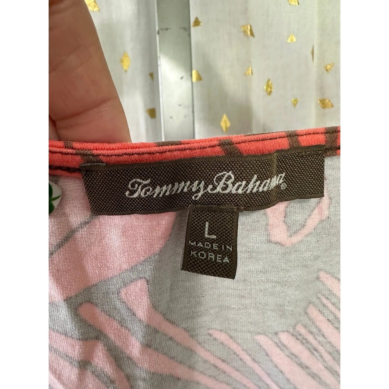 Tommy Bahama Hawaiian Tropical Supima Cotton Stretch Drawstring Empire Waist Top - Image 4