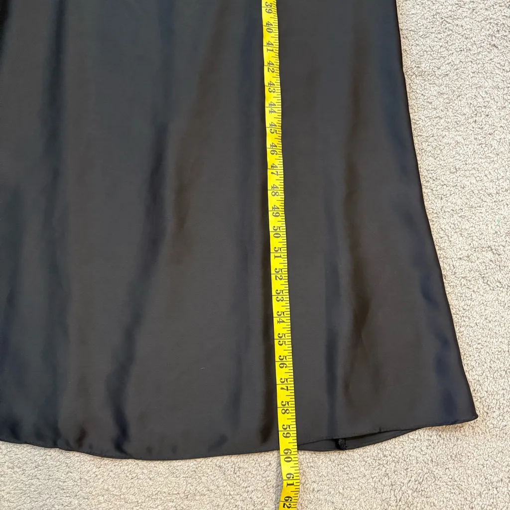 Betsy & Adam Noreen Crepe Bodice Satin Skirt Maxi Gown Black 4 - Image 8