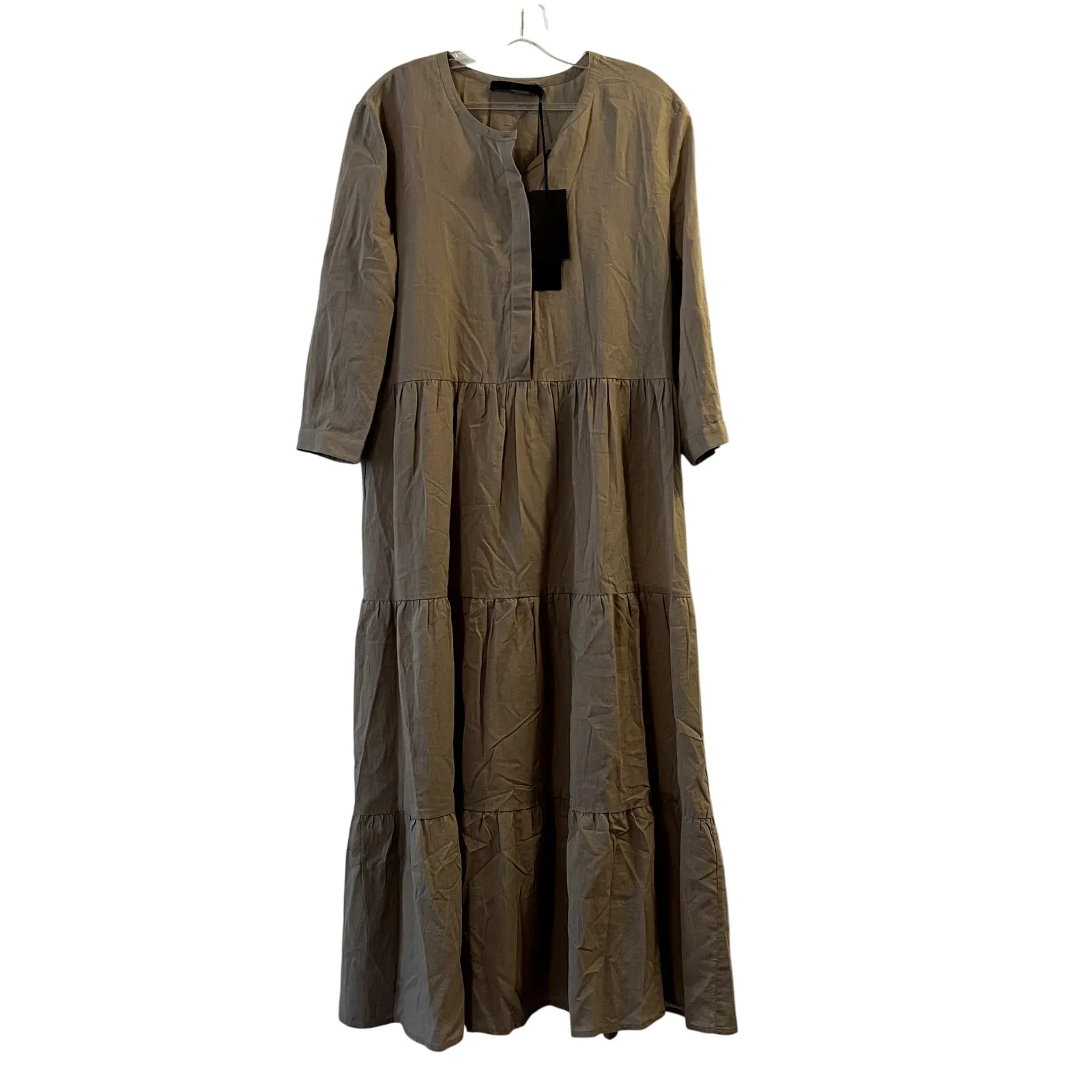 Jenni Kayne James midi Dress Willow size M sage green cotton linen Size M - Image 4
