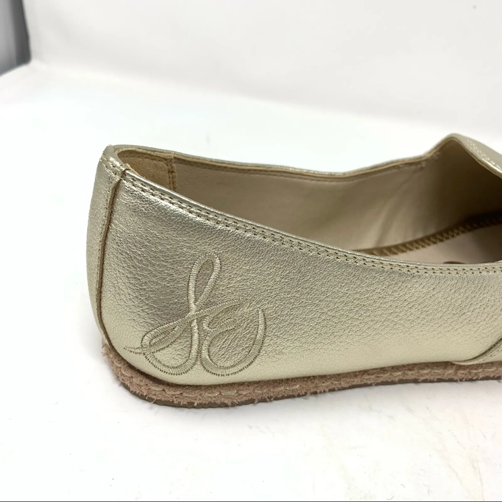 Sam Edelman Everie Gold Metallic Jute Loafer Flat - Image 2