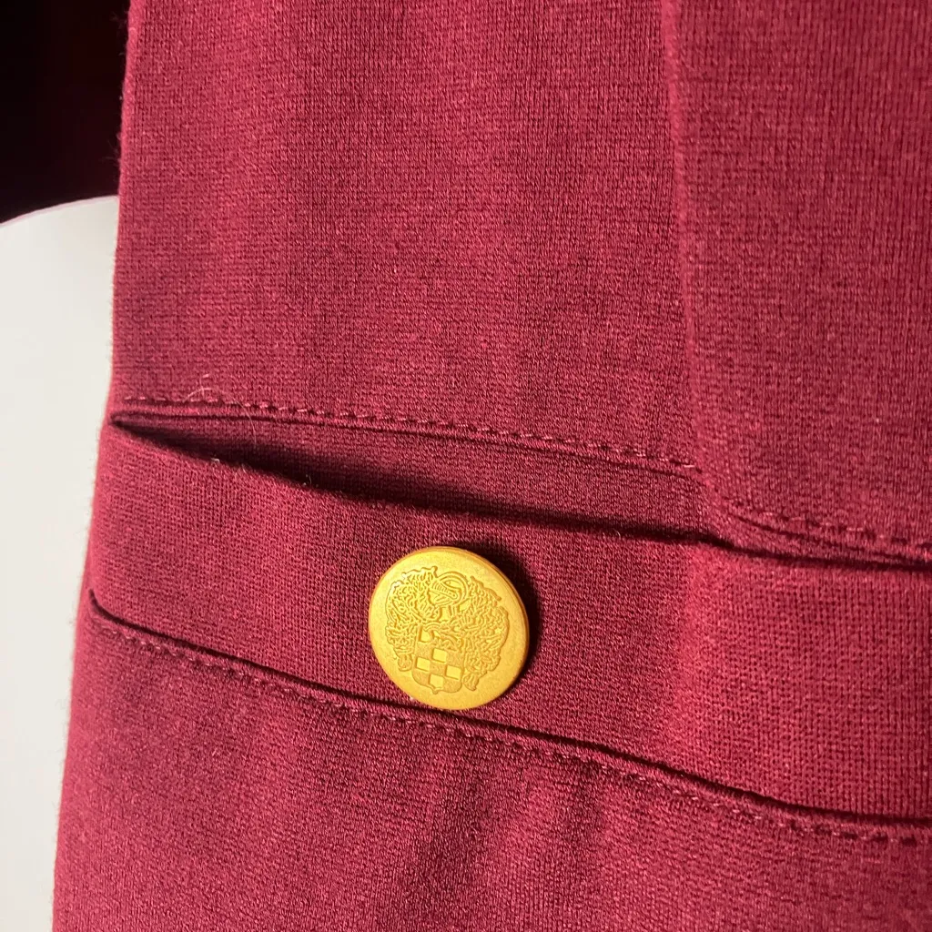 Vince Camuto Red Burgundy Shift Round Neck 3/4 Sleeve Dress - Image 5