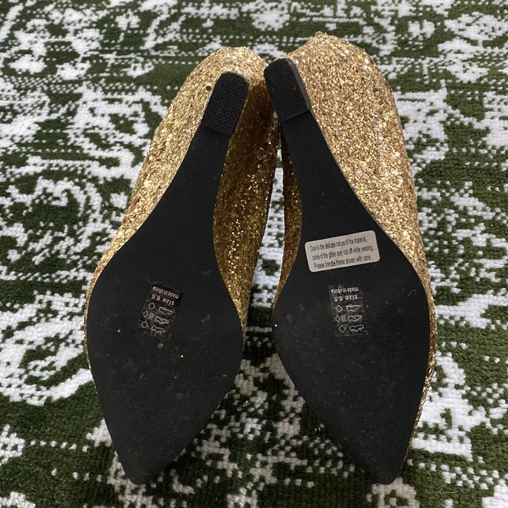 Gold Glitter Ankle Boots - Image 5