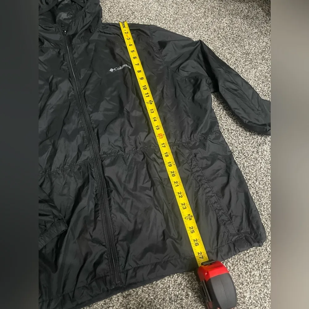 black long sleeve waterproof hooded windbreaker Rain jacket XL - Image 6