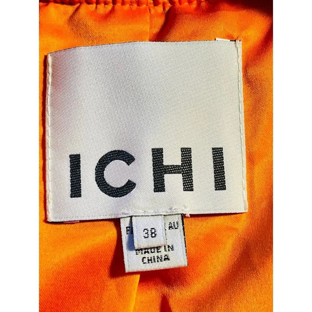 ICHI IHELISO JA Bomber Jacket size 38/ Medium Orange Full zip - Image 4