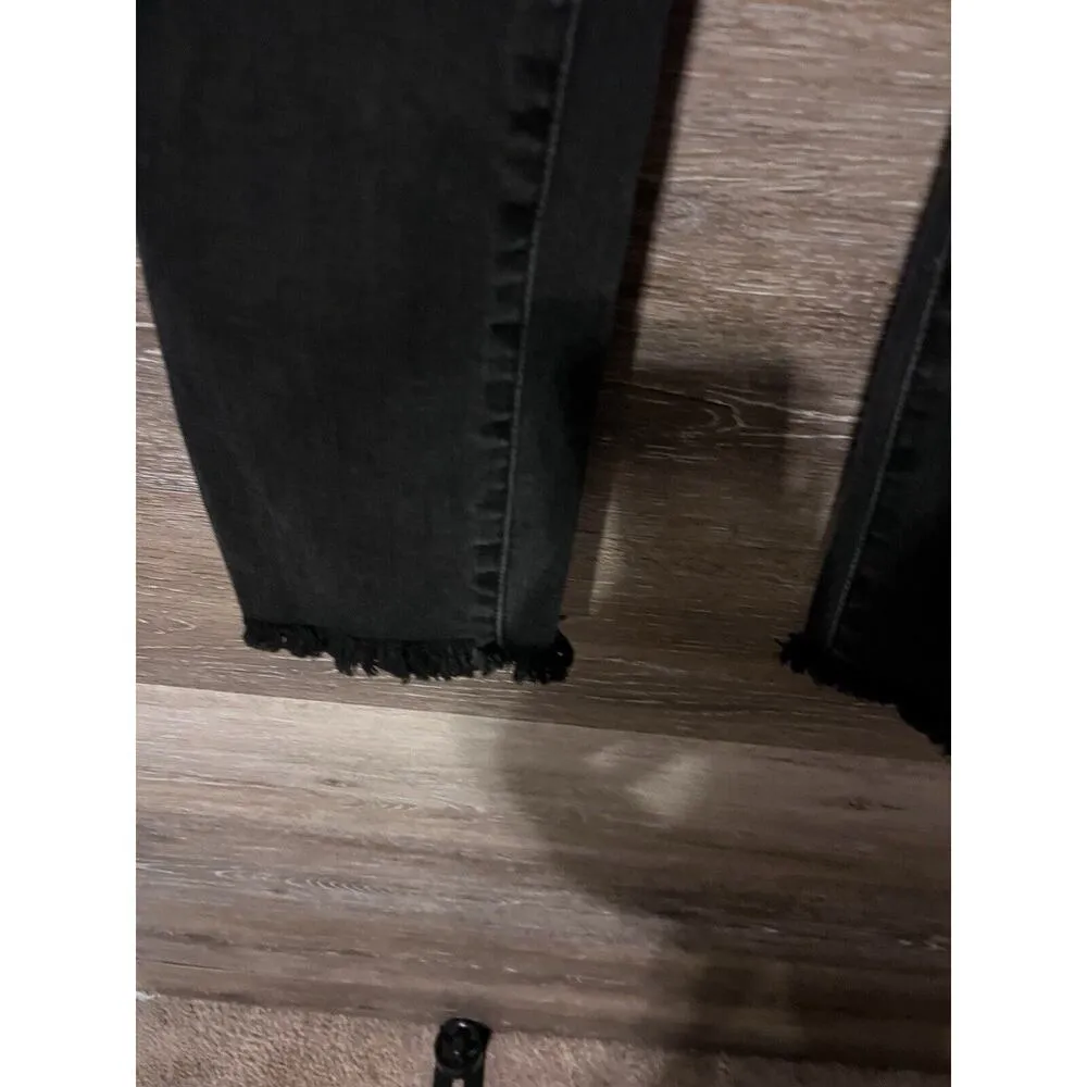 Madewell Jeans Womens Size 25 Black 10" High Rise Skinny Button Fly 25x27 - Image 3