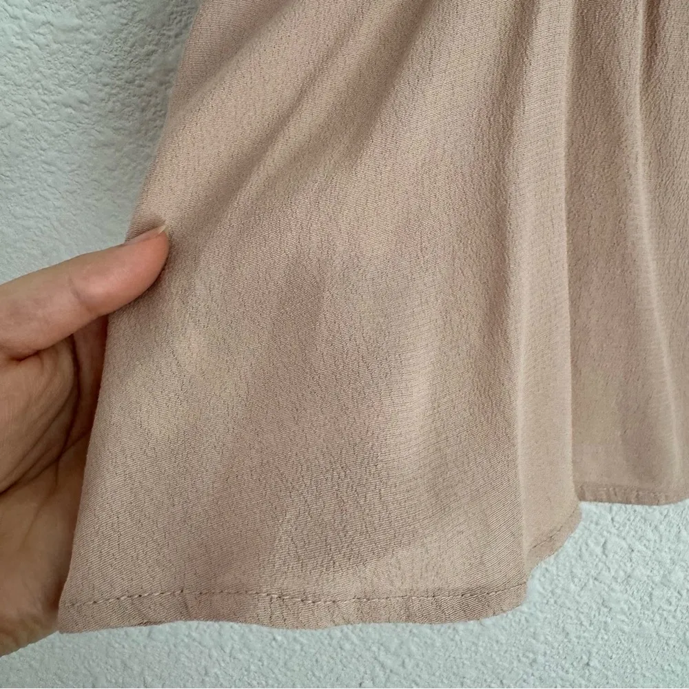 light ballet pink babydoll tank top cami lace button down size M - Image 6