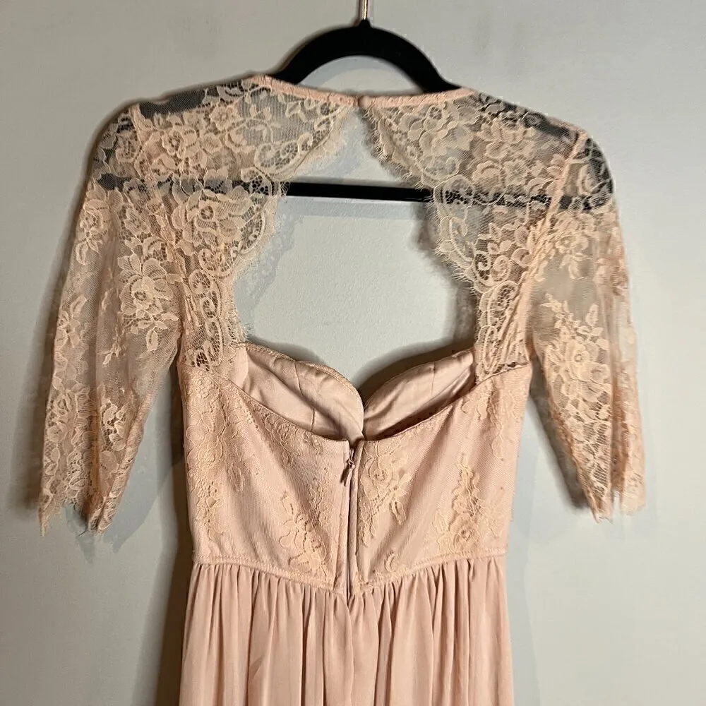 Lulu's In a Fairy Tale Blush Pink Lace Maxi Dress - Image 6