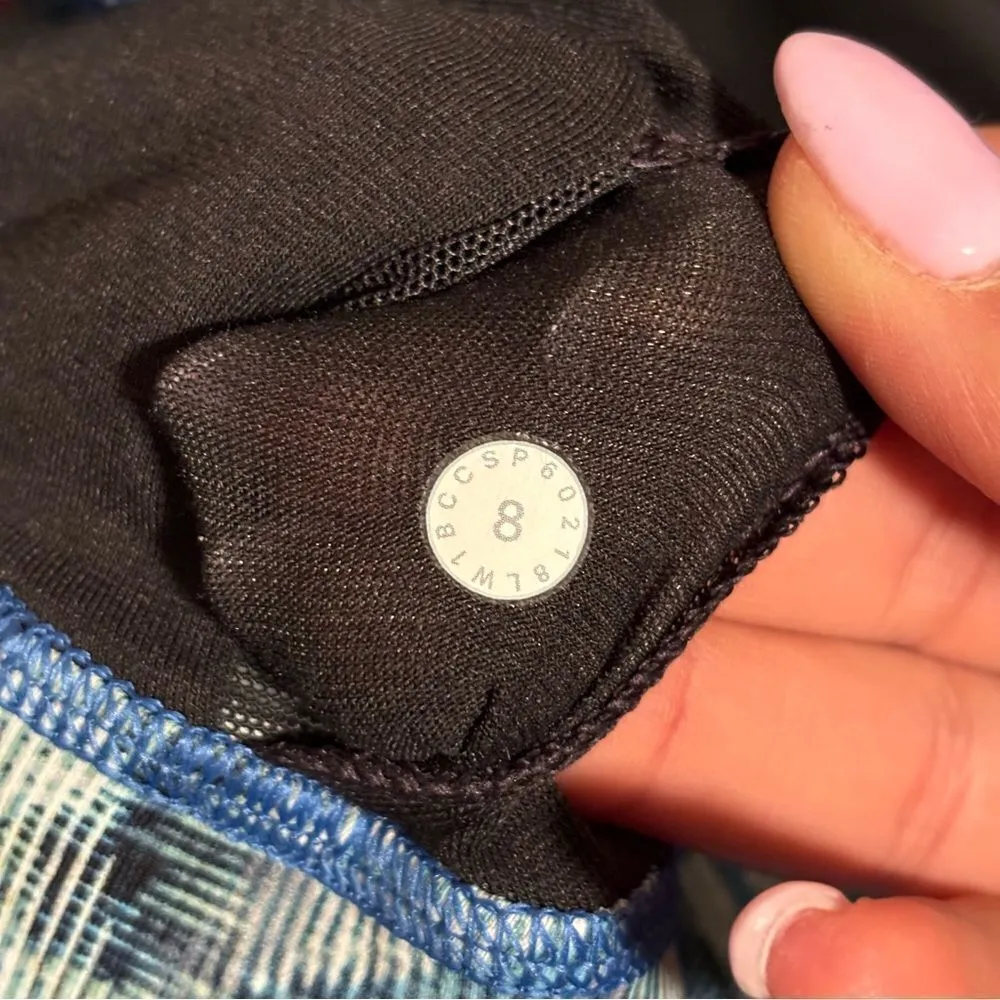 Lululemon Twist & Toil Tank Heathered Teal Blue / Sun Dazed Multi Blue- Size 8 - Image 7