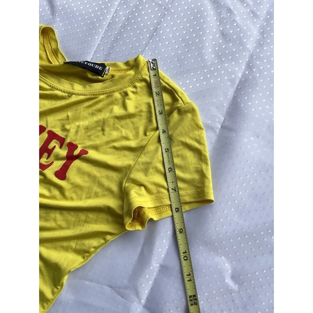 Vintage Honey Women’s Size Small Retro Style Womens Graphic Crop Summer Top - Image 5