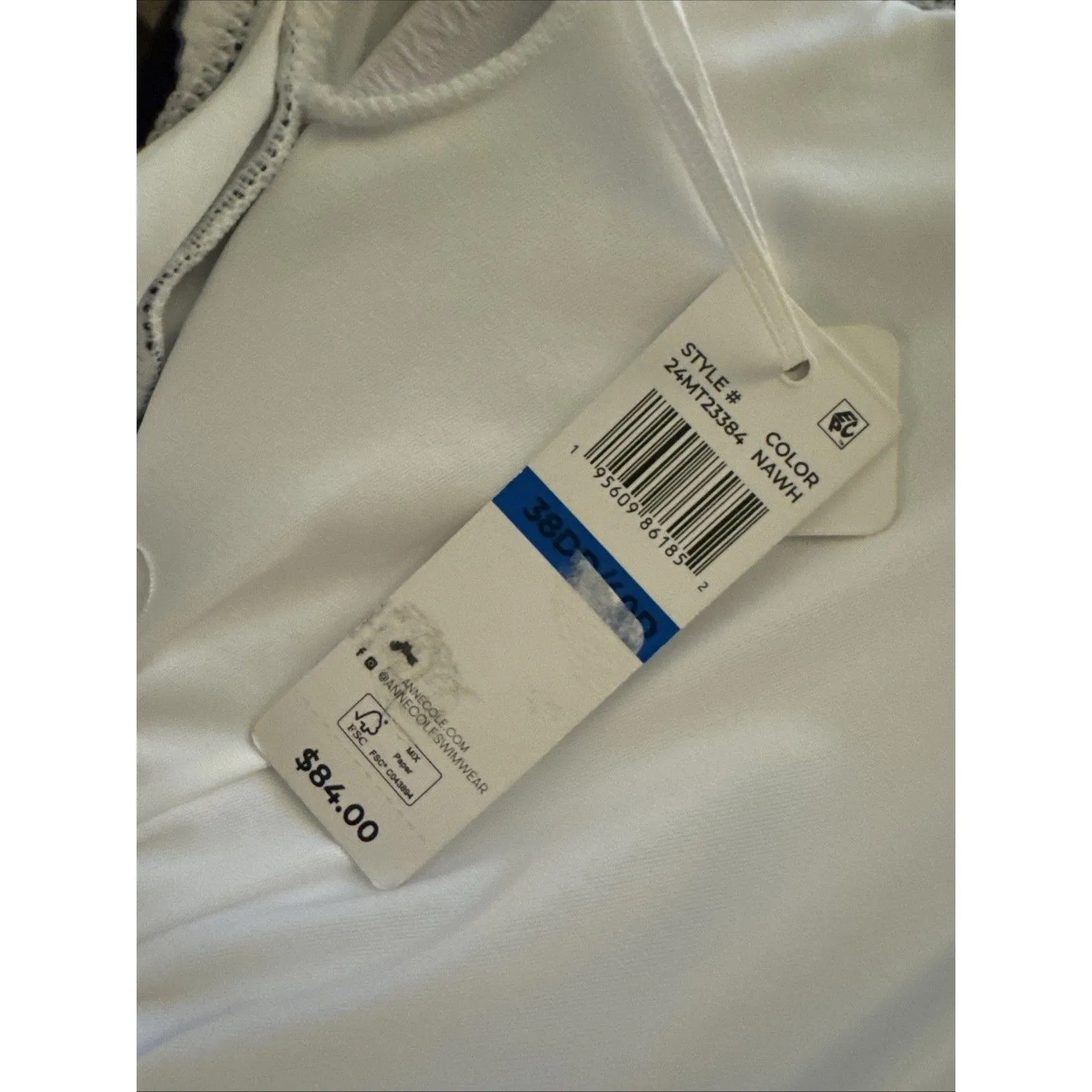 Anne Cole Women's Surplice V-Neck Shirred Tankini Top - Navy White 38 DD - Image 10